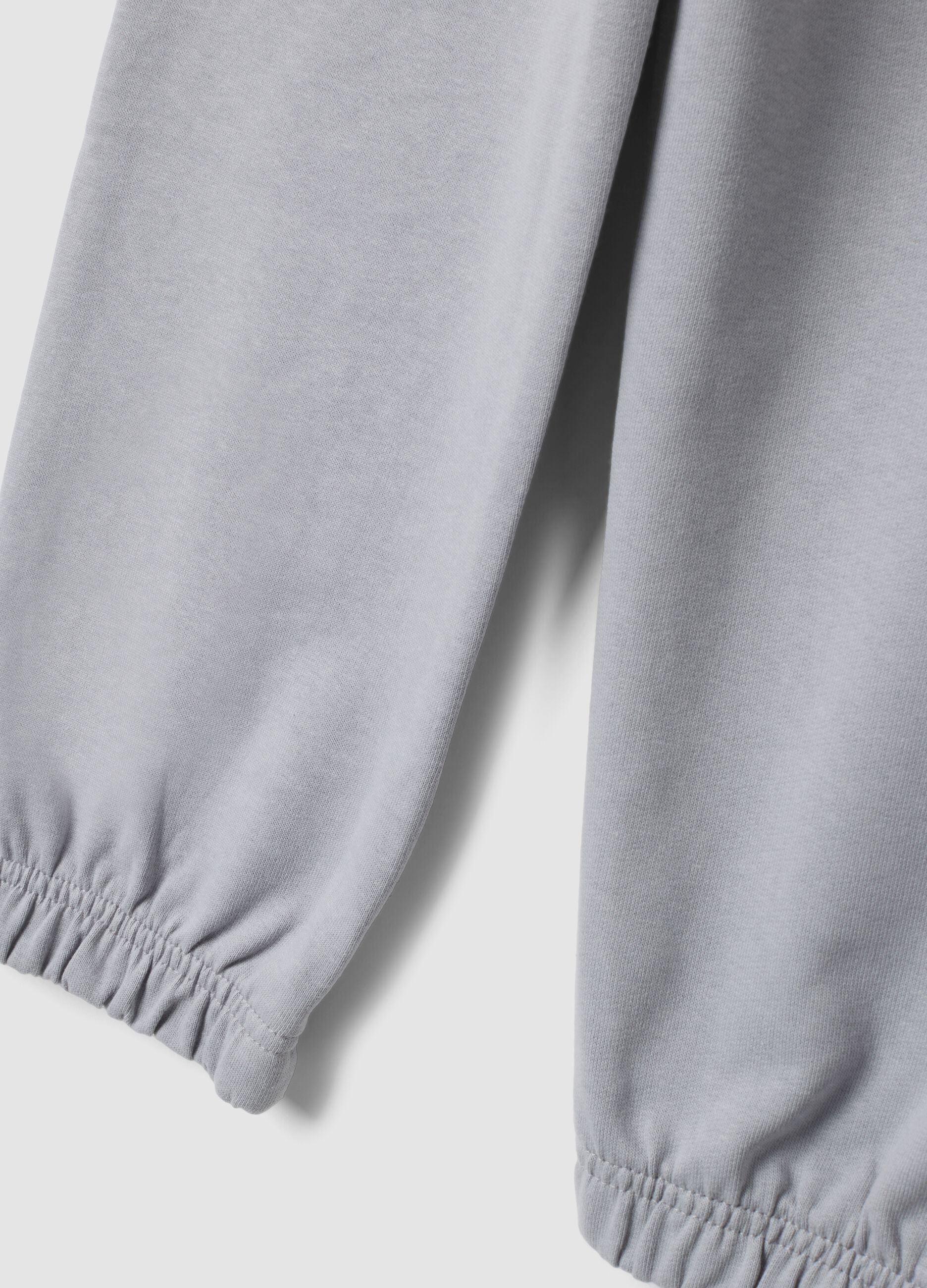 Pantalon jogger gris en coton m&eacute;lang&eacute;