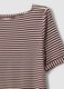 White striped stretch viscose T-shirt_5