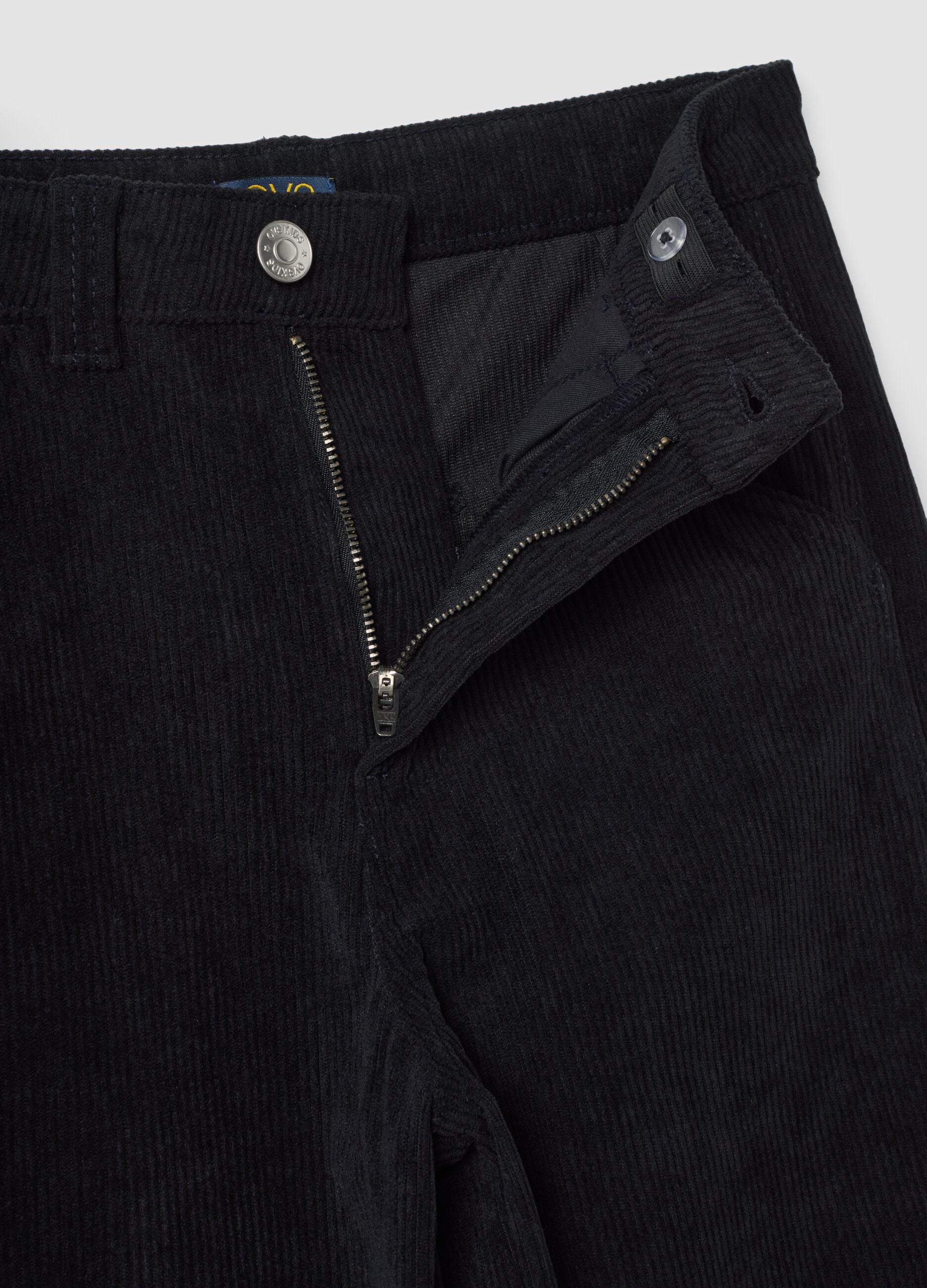 Pantaloni carpenter neri a coste over fit