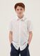 Boys&rsquo; white linen-cotton blend shirt, regular fit_0