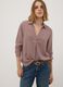 Camicia marrone a quadretti in pura viscosa con colletto classico regular fit_0