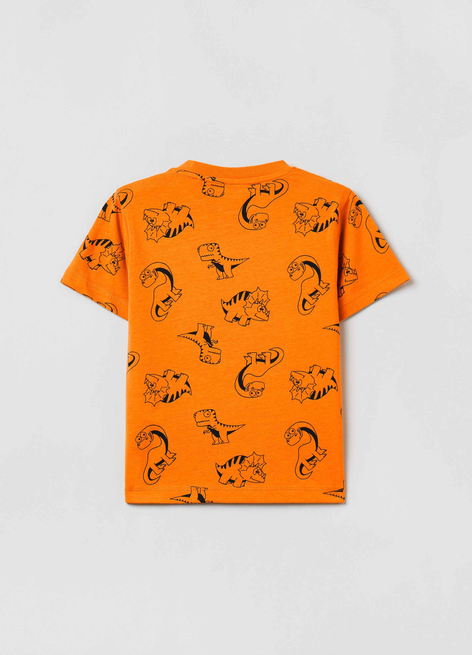 Camiseta con estampado integral de dinosaurios