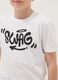 Boys' white pure cotton T-shirt regular fit with Swag print_2