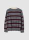 Grey striped wool-blend polo-collar jumper_2