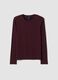 T-shirt viola girocollo in viscosa e lana elasticizzata regular fit_4