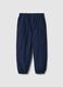 Cal&ccedil;as jogger infantis em azul de algod&atilde;o puro, regular fit_0