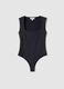 Black Slim Fit Bodysuit with Square Neckline_4