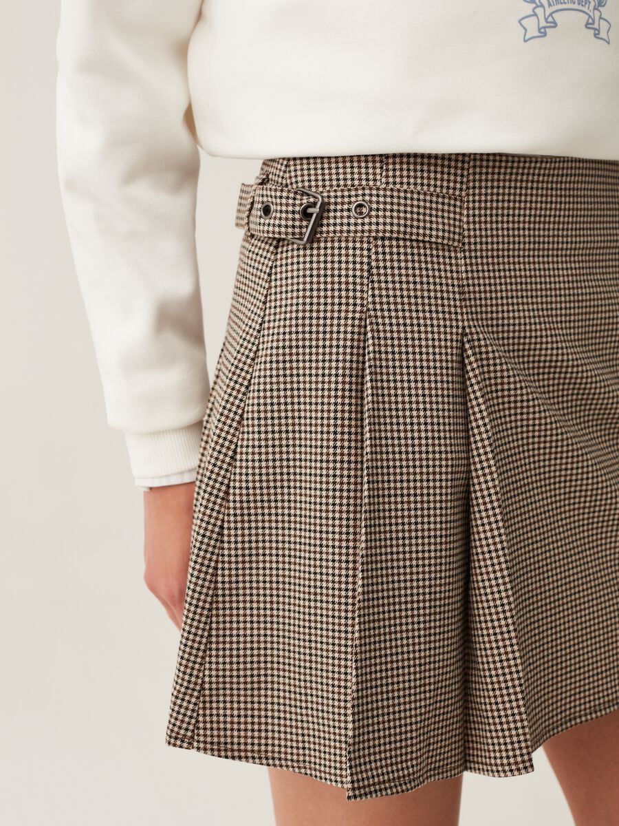 Houndstooth miniskirt with darts_3