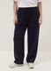Blue Stretch Viscose Cargo Trousers Regular Fit_1