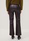 Leggings marroni flare con vita regular ed elastico_3