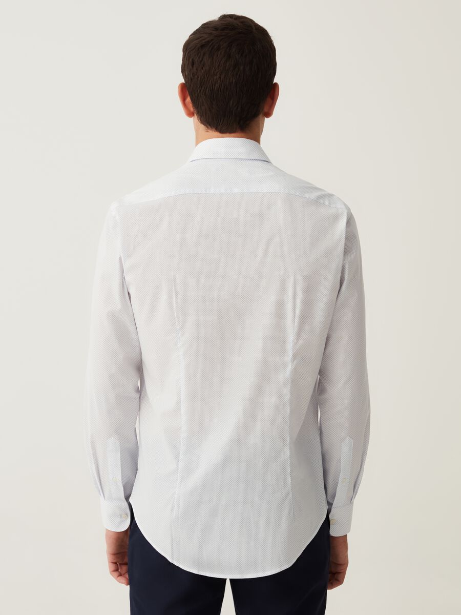 Slim-fit shirt with micro polka dot pattern_2