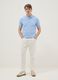 Sky Blue Short Sleeve Polo Shirt in Pure Cotton Regular Fit_1