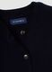 Blue pure wool crew-neck cardigan, regular fit_1