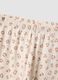Beige pure organic cotton printed pyjamas for girls_3