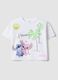 Girls' White Stretch Cotton T-shirt Regular Fit_0