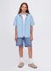 Short-sleeved denim shirt_1
