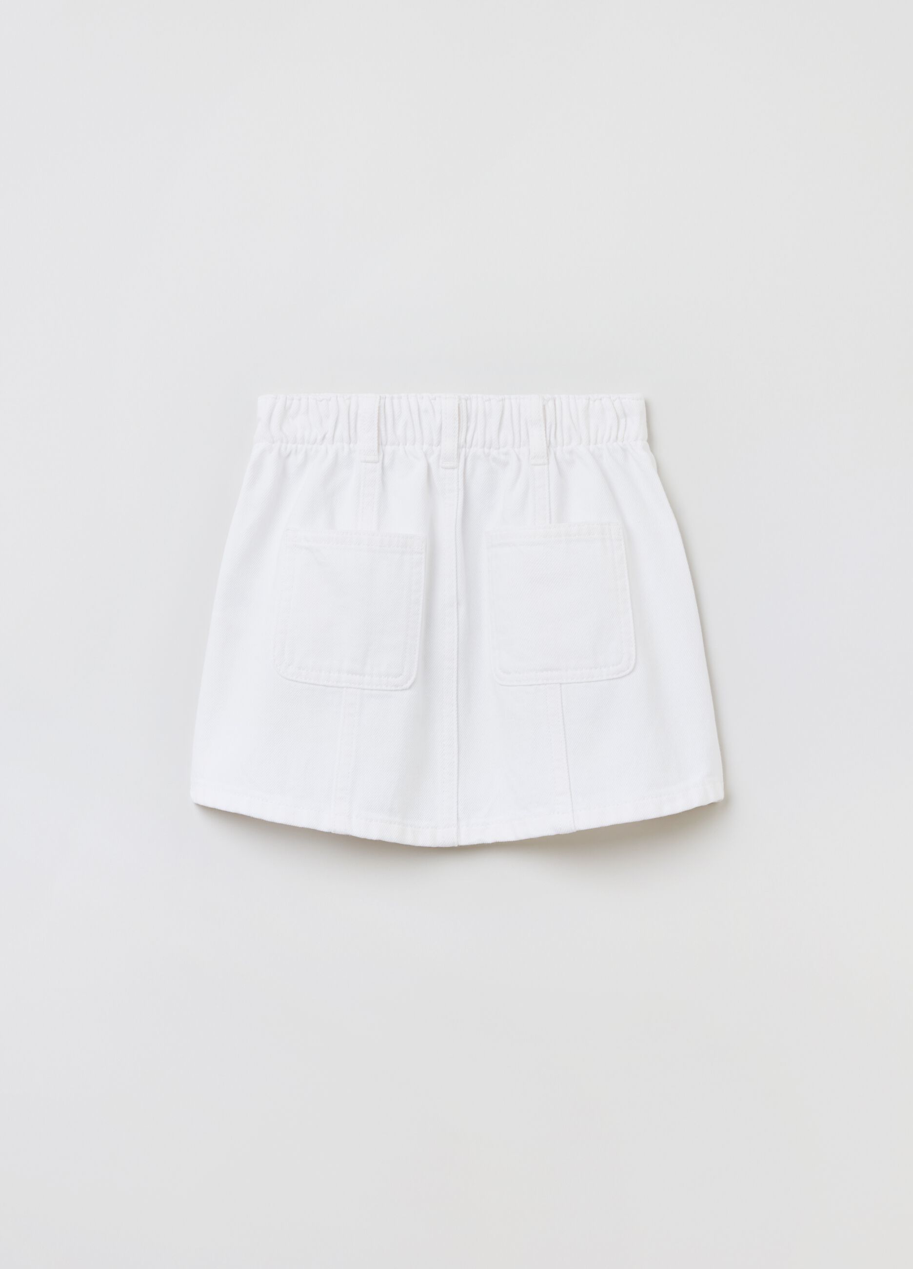 Minifalda de algodón con bolsillos