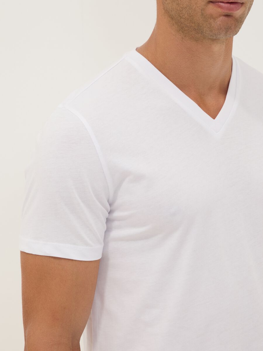 3er-Pack weisse T-Shirts aus Bio-Baumwolle mit V-Ausschnitt_2