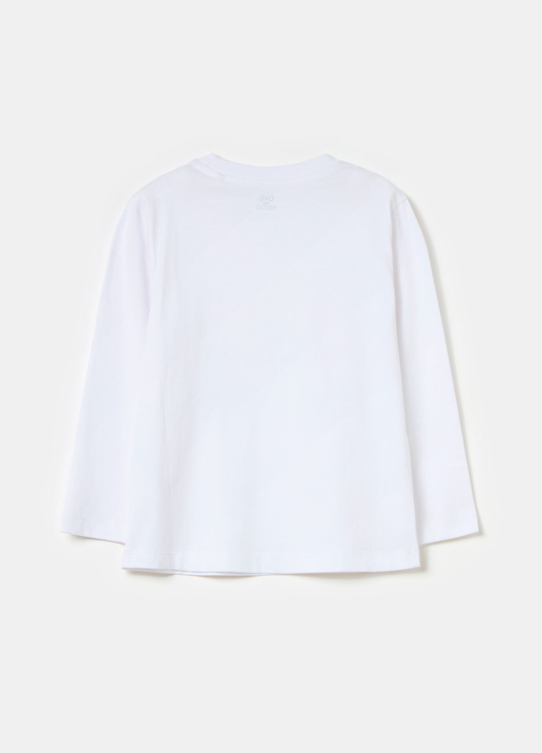 Long-sleeved solid colour T-shirt
