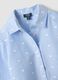 Camisa azul &agrave;s riscas em puro algod&atilde;o com cora&ccedil;&otilde;es para menina_4