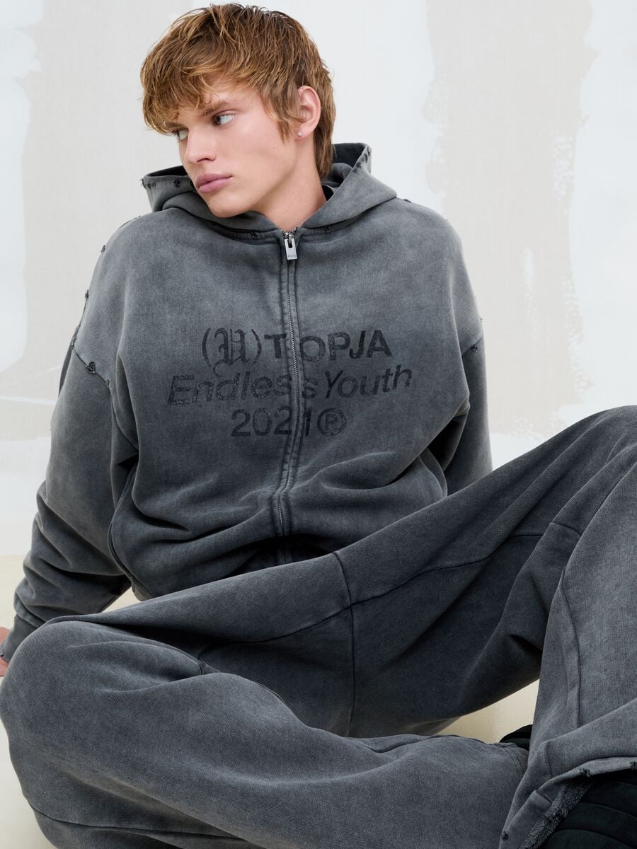 Full-Zip Hoodie Sunfaded Grey_0