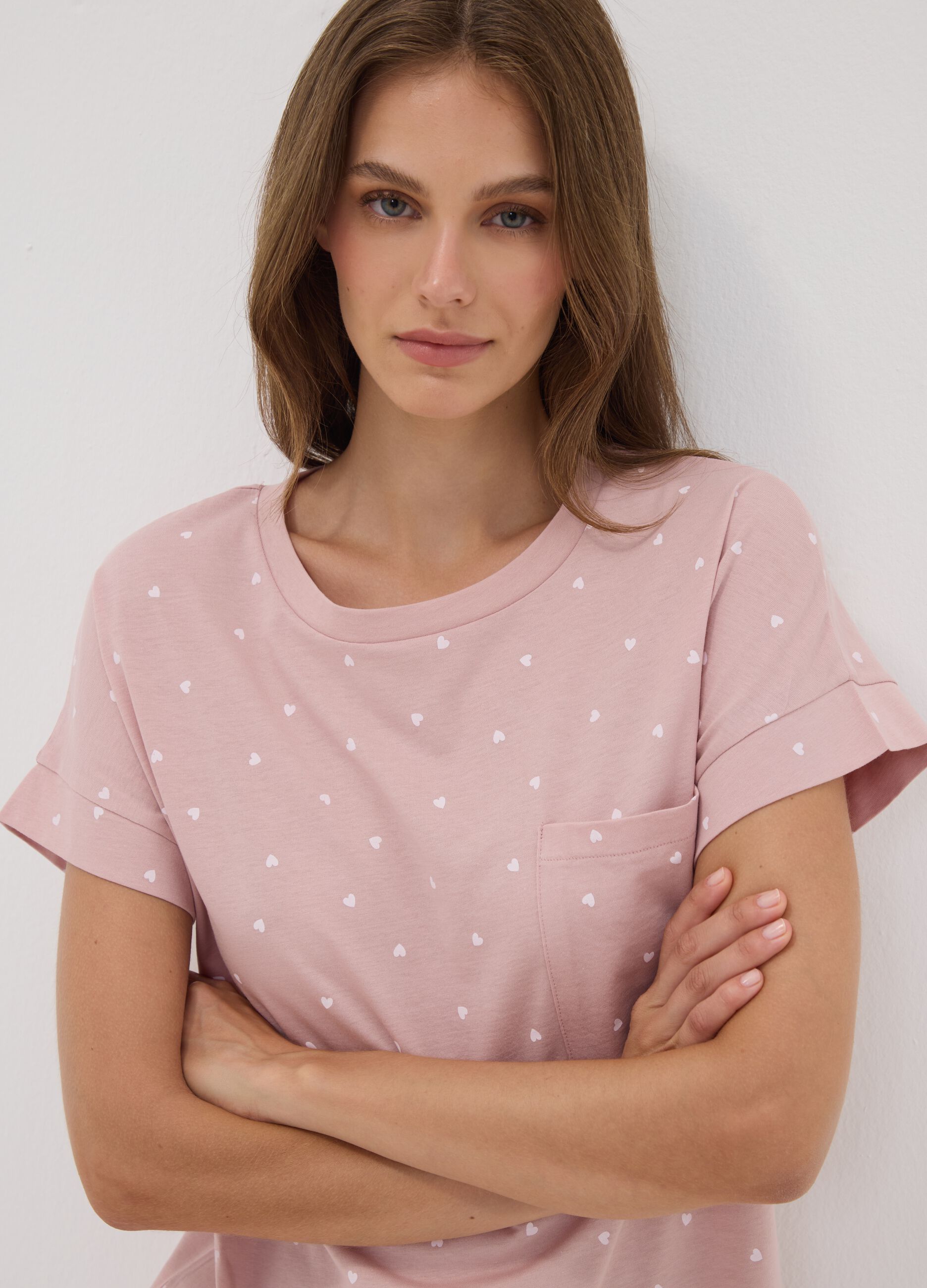 Pink pure organic cotton nightshirt