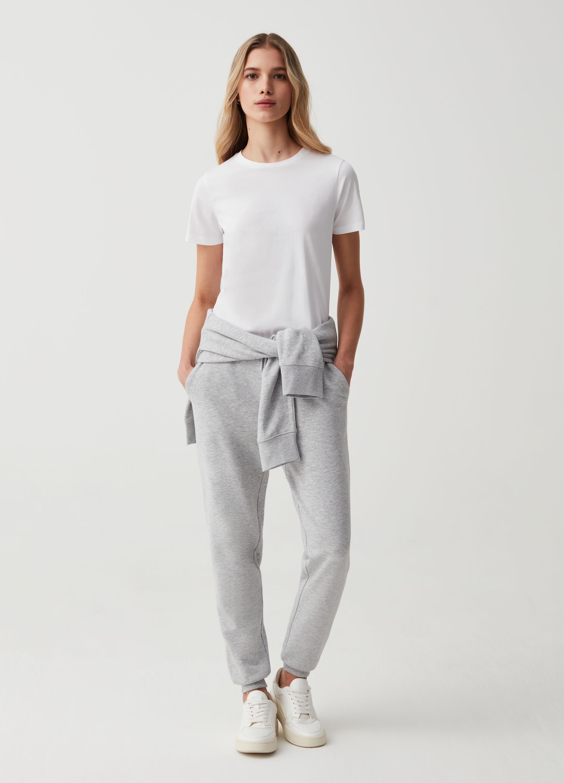 Essential joggers in fleece with drawstring