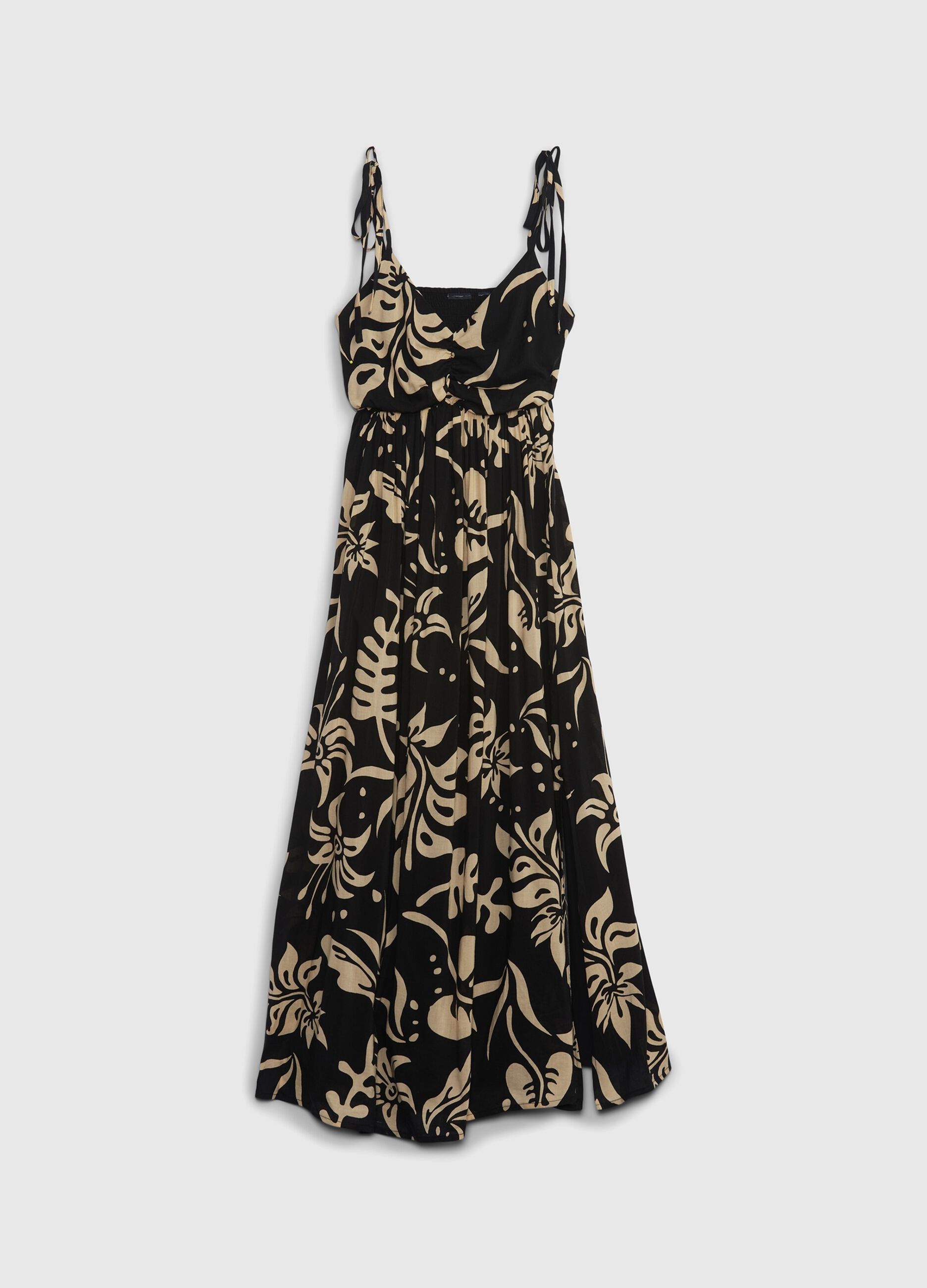 Empire-style midi dress with floral print
