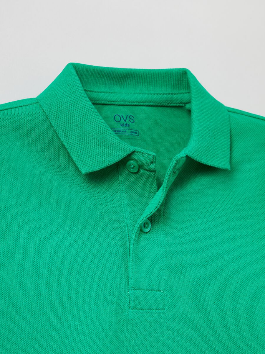 Solid colour piquet polo shirt_2