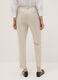 Beige stretch cotton satin trousers regular fit_3