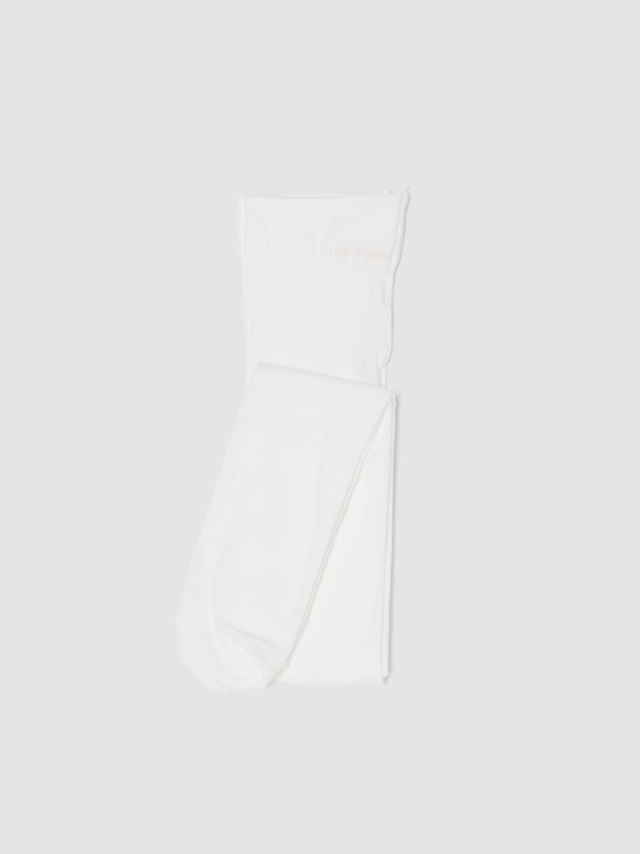 Wei&szlig;e Strumpfhose aus Stretchstoff_0