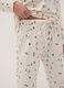Pijama branco em jersey de algod&atilde;o puro, corte regular_2