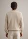Beige Regular-Fit Pullover aus Baumwolle und Leinen mit Rundhalsausschnitt_2