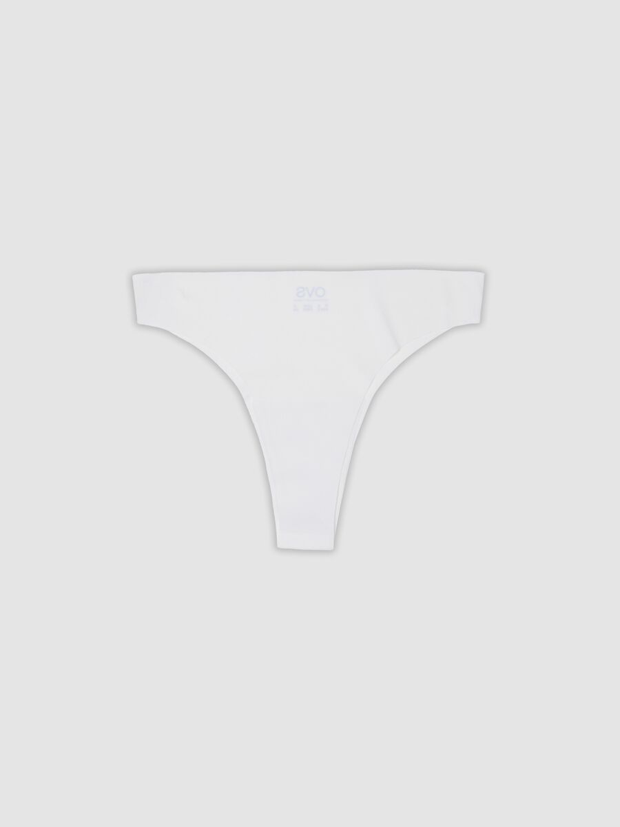 White cotton blend slip with regular fit_5