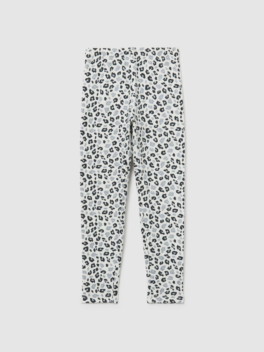 Leggings skinny de algodón multicolor para niñas_0