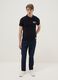 Black short sleeve pure cotton polo_1