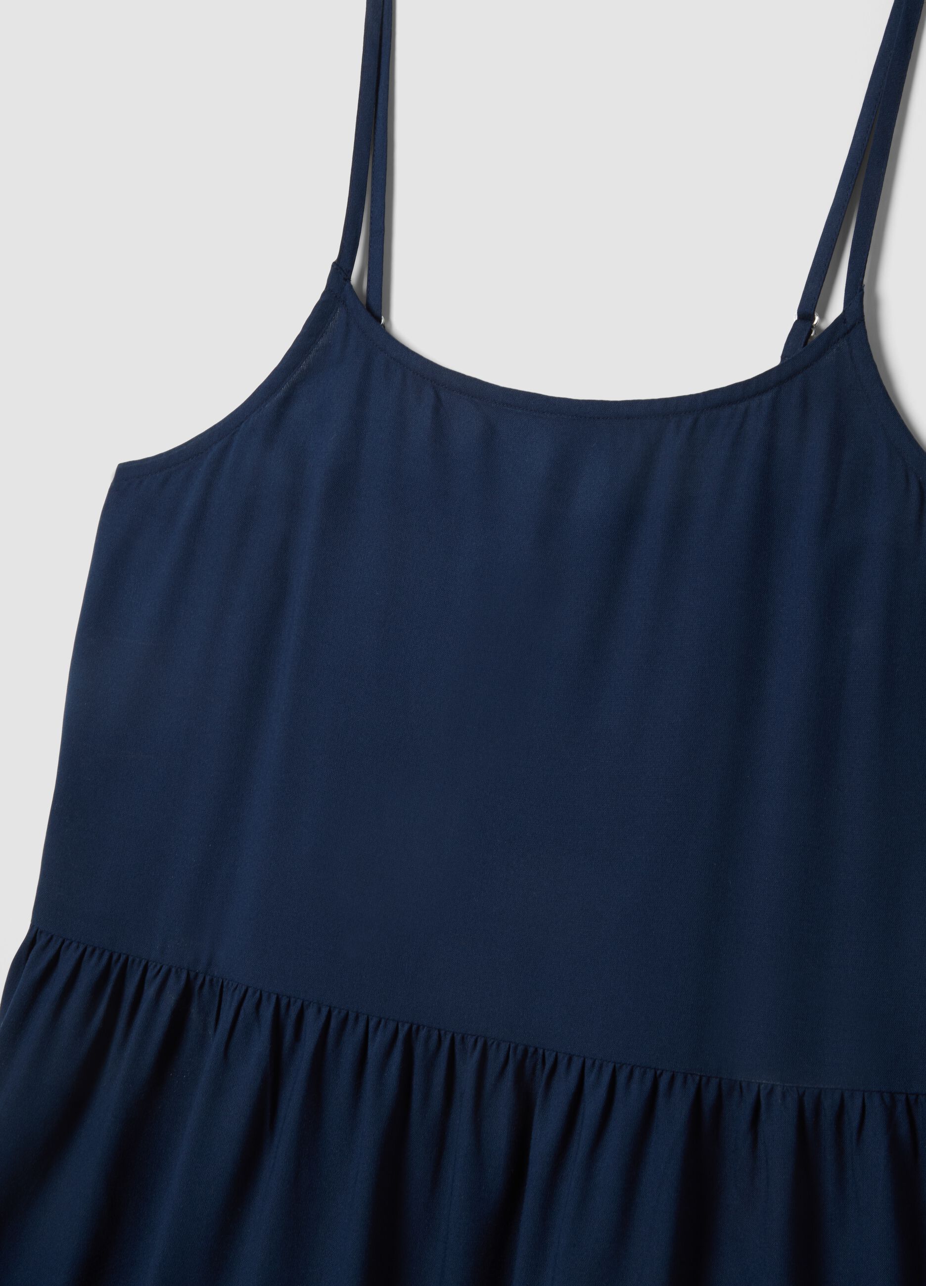 Blue dress in pure viscose