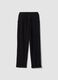 Schwarze Ripp-Hose aus Stretchmaterial, Regular Fit_2