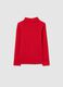 Girls' red regular fit Christmas sweater in pure cotton_1