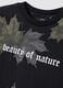 Black pure cotton T-shirt with &ldquo;Beauty of nature&rdquo; slogan for boys_4