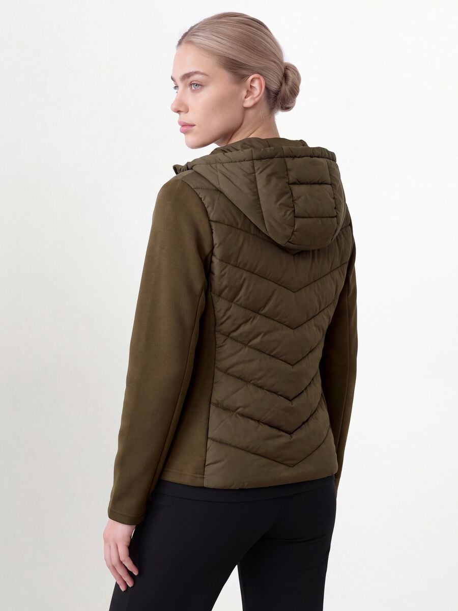 Brown regular-fit hooded zip-up jacket_3
