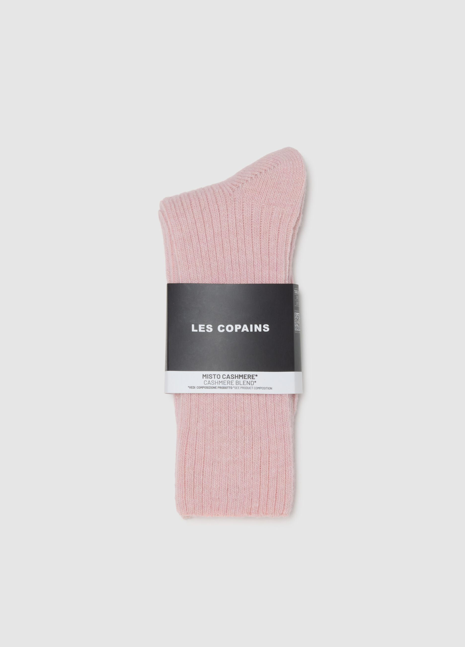 Pink Ribbed Socks