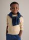 Child's regular fit beige crew neck pure cotton jumper_0