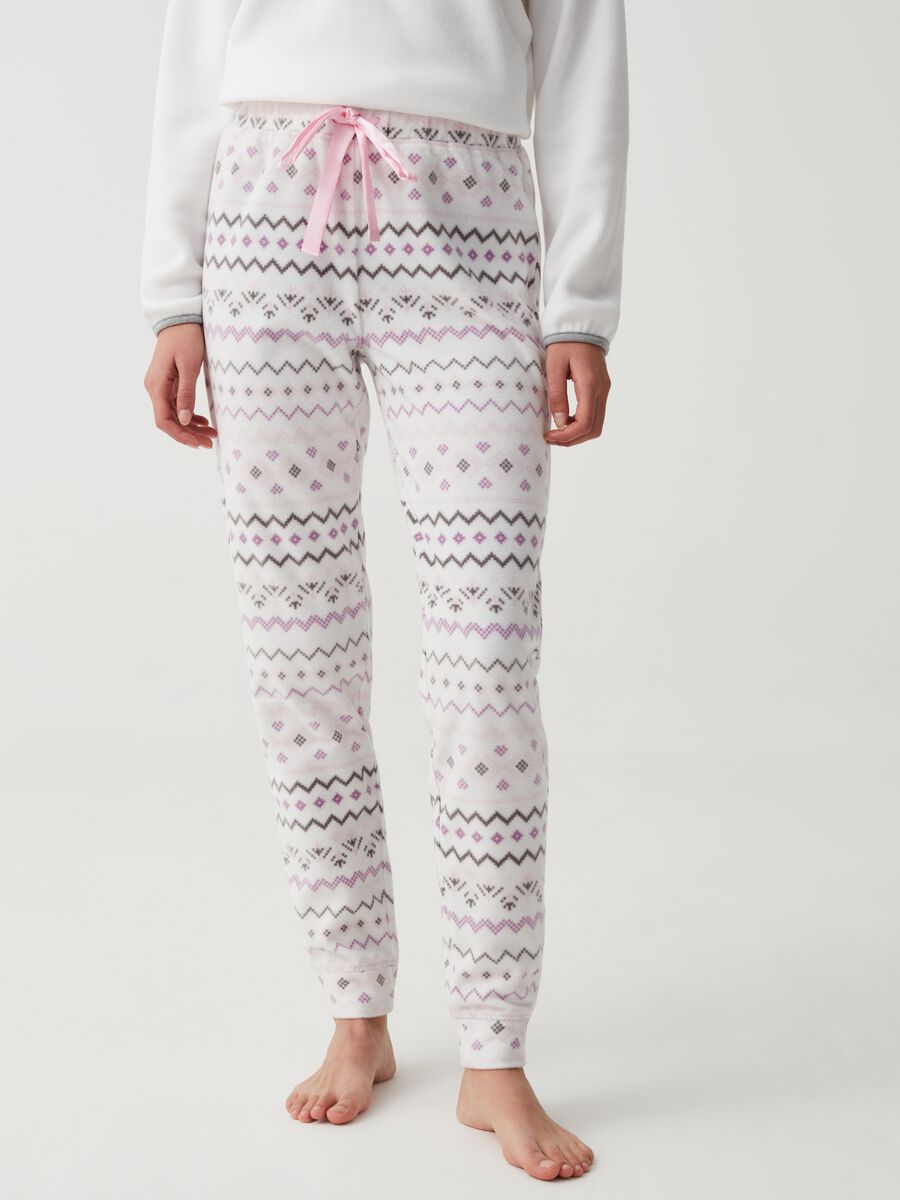 Full-length pyjama bottoms with Norwegian design_1