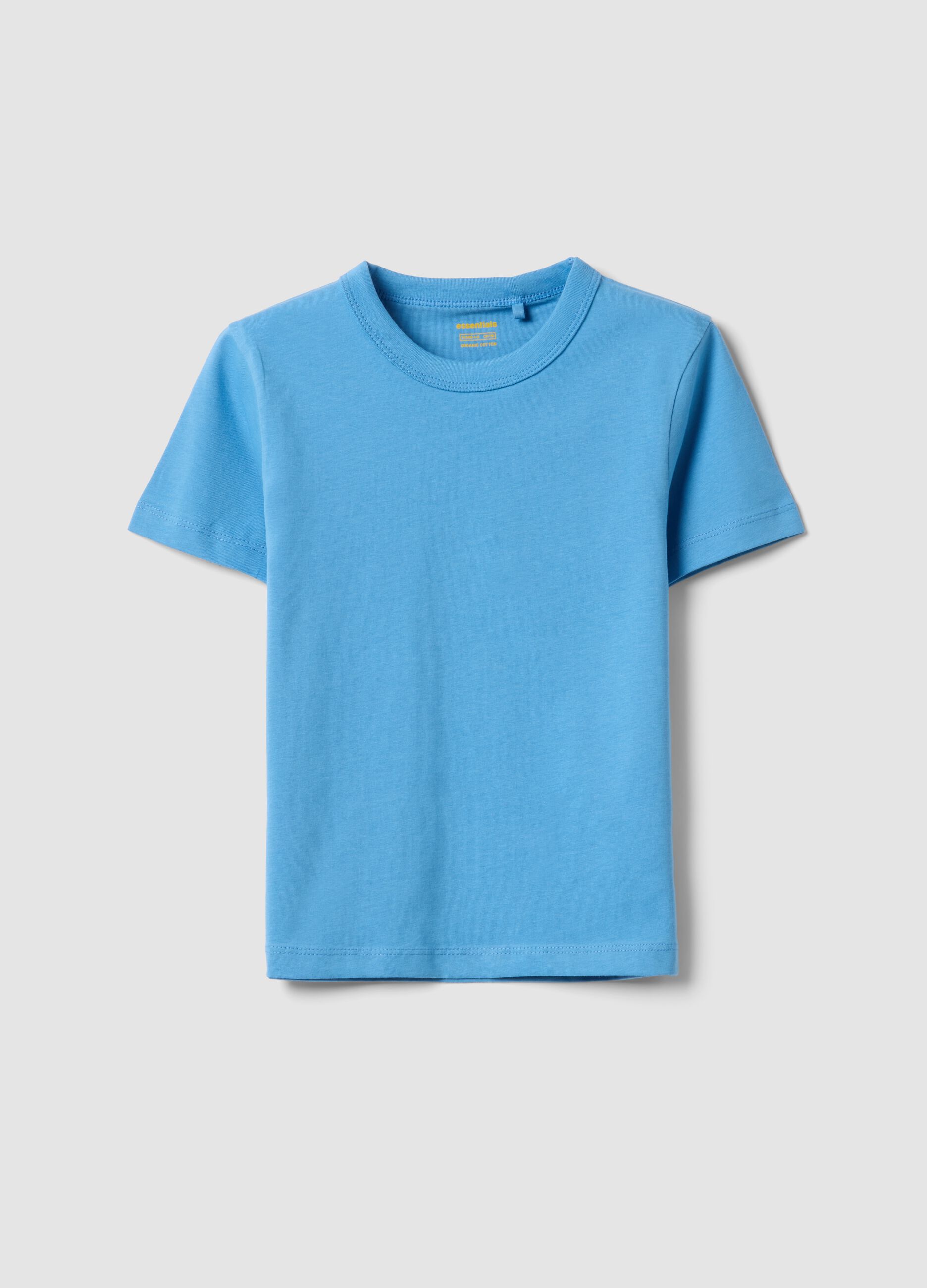 Boys' light blue pure cotton oversized T-shirt