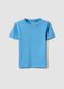 Boys' light blue pure cotton oversized T-shirt_0