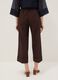 Brown cropped trousers in stretch fabric_2