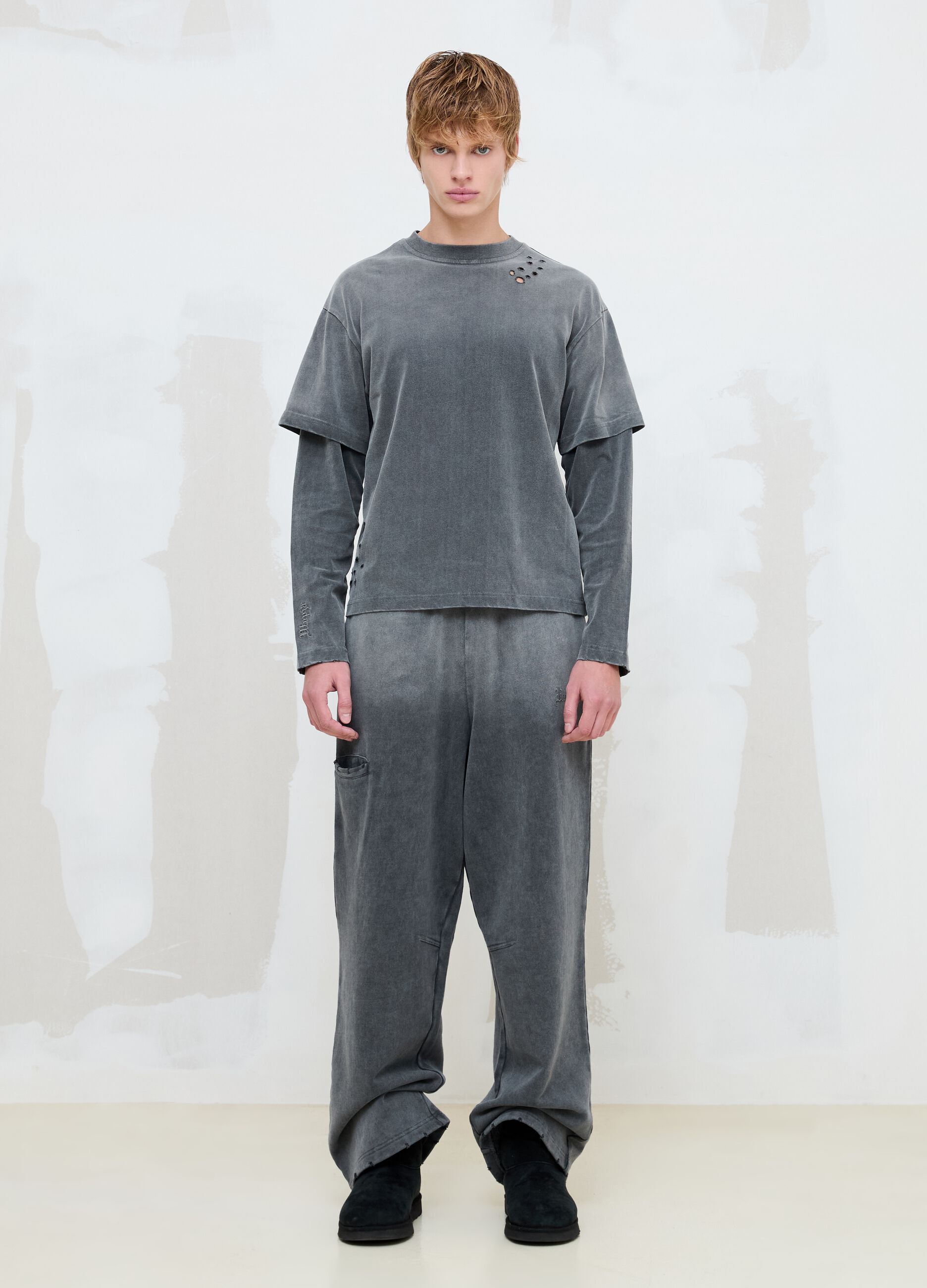 Double Longsleeve Sunfaded Grey
