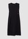 Schwarzes Midikleid aus Stretchstoff, Slim Fit_4