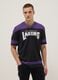 Los Angeles Lakers Regular Fit Multicolour Pure Cotton T-Shirt_2